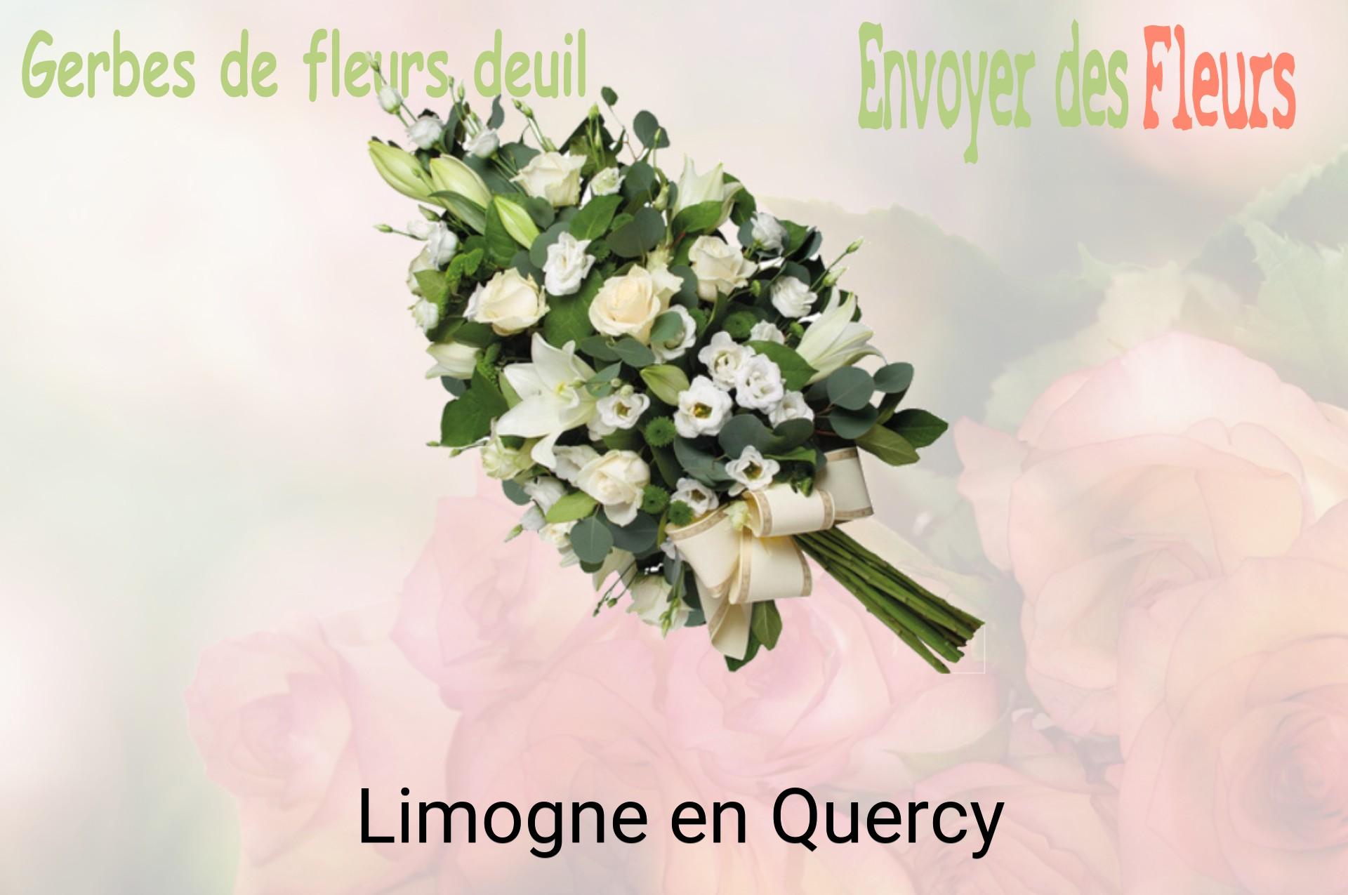 Gerbe de fleurs de deuil livrée à Limogne-en-Quercy